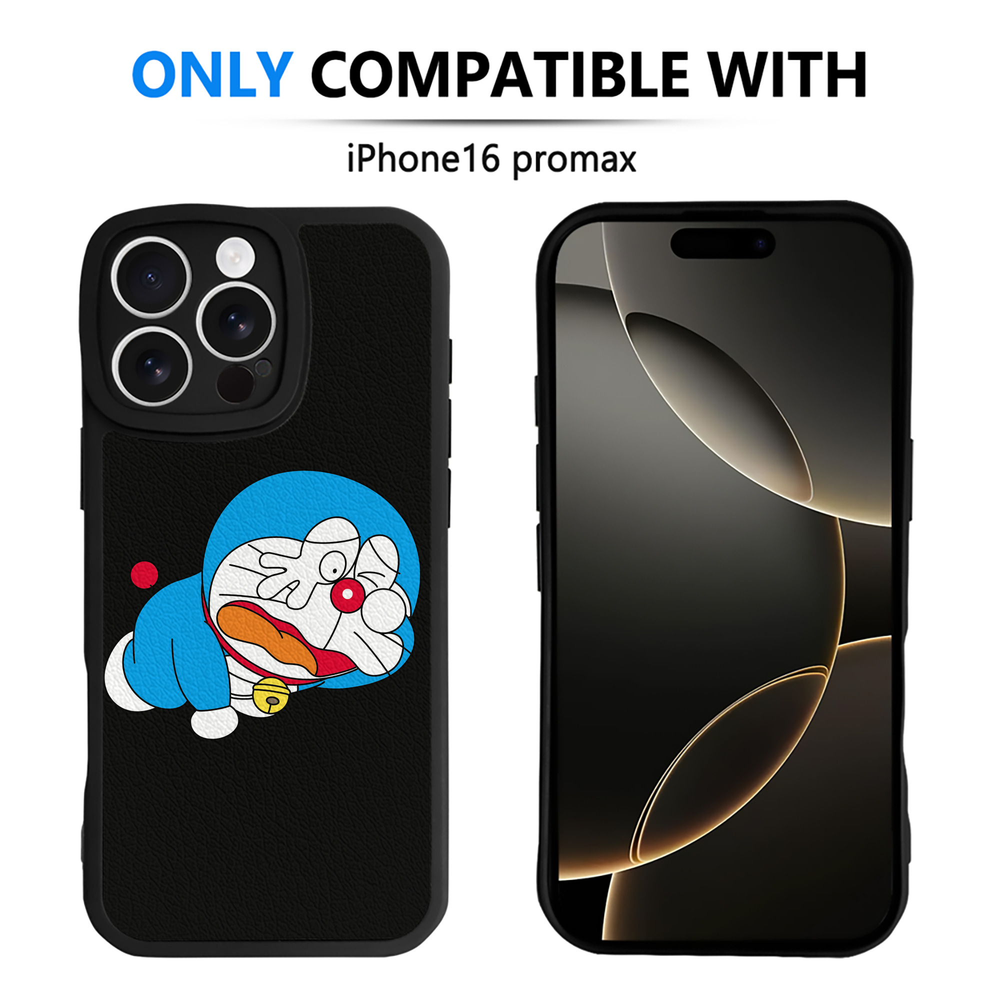 （画像用） ドラえもん Doraemon 【iPhone 16シリーズ対応】シリコンスマホケース（レザー調） 材質：シリコン